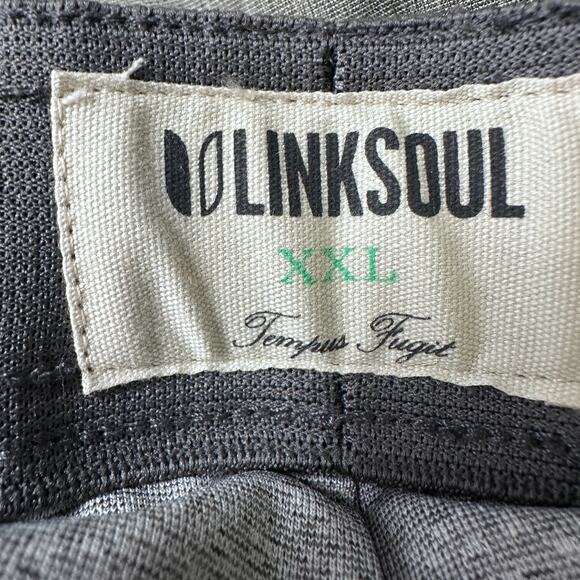 Linksoul Golf Shorts Men’s 2XL XXL Gray Logo All-Over Print Drawstring Lined - Picture 6 of 10